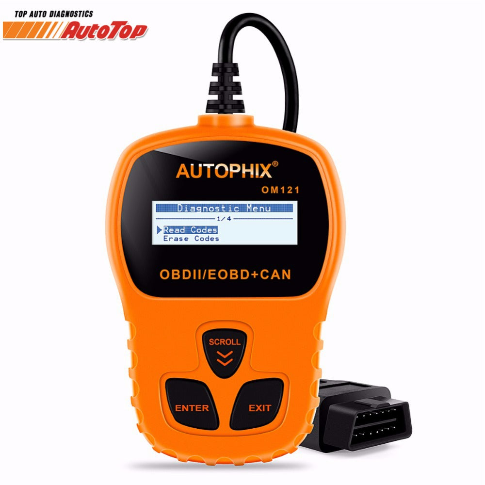 2017 Mejor OBD 2 Obd2 ODB 2 Autoscanner OM121 soporte Completo Función de Auto Diagnóstico OBDII ODB2 Herramienta de Diagnóstico Del Coche escáner