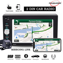 2 din pantalla táctil de radio del coche del Bluetooth TF AUX USB MP5 mp4 android teléfono con cámara trasera de 6.2 pulgadas Espejo estéreo enlace