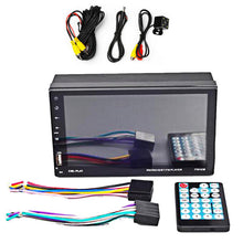 7 pulgadas de Audio Del Coche GPS Espejo Enlace 9 idiomas 2 DIN Pantalla táctil de Coches Reproductor de Radio Con la Cámara de Visión Trasera Soporte BT/FM/TF/USB