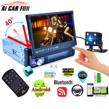 7 Pulgadas 1024*600 Pantalla Retráctil Automático Coche MP5 Jugador Quad-core Android 6.0 Sistema de Navegación GPS 3G WiFi RDS AM FM Radio