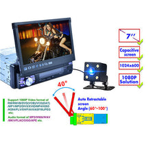 7 Pulgadas 1024*600 Pantalla Retráctil Automático Coche MP5 Jugador Quad-core Android 6.0 Sistema de Navegación GPS 3G WiFi RDS AM FM Radio