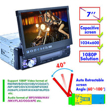 7 Pulgadas 1024*600 Pantalla Retráctil Automático Coche MP5 Jugador Quad-core Android 6.0 Sistema de Navegación GPS 3G WiFi RDS AM FM Radio