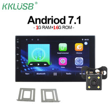2 din android 7.1 car auto radio multimedia carro reproductor de GPS 7 ''HD de pantalla táctil mp5 de navegación de audio estéreo bluetooth usb FM